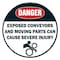 Signmission Exposed Conveyors And Moving Parts 16in Non-Slip Floor Marker, 16" L, 16" H, FD-2-C-16-99943 FD-2-C-16-99943 - alternate 1